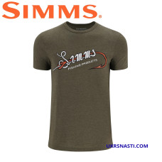 Футболка Simms Hook & Loop T-Shirt Military Heather размер XL